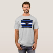 T-shirt Drapeau de fierté d'aigle en cuir (Devant entier)
