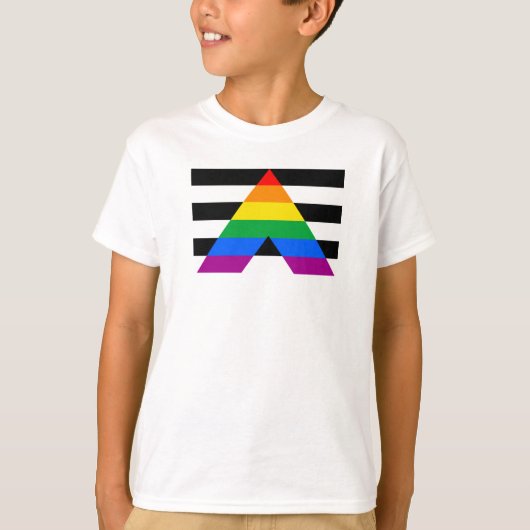 T-shirt Drapeau de fierté d'allié (Devant)
