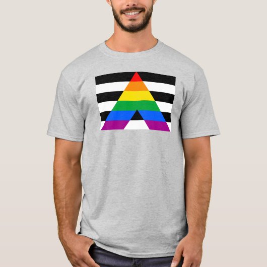 T-shirt Drapeau de fierté d'allié (Devant)