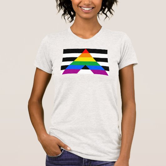 T-shirt Drapeau de fierté d'allié (Devant)