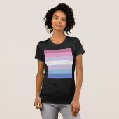T-shirt drapeau de fierté de bigender (Devant entier)