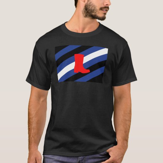 T-shirt Drapeau de fierté de bottes (Devant)