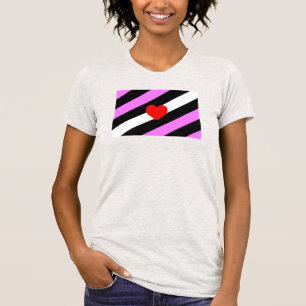 T-shirt Drapeau de fierté de fille de cuir