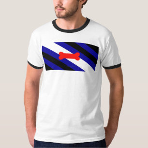 T-shirt Drapeau de fierté de jeu de chiots de SlipperyJoe