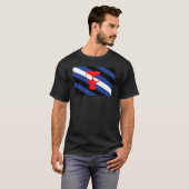 T-shirt Drapeau de fierté de masque (Devant entier)