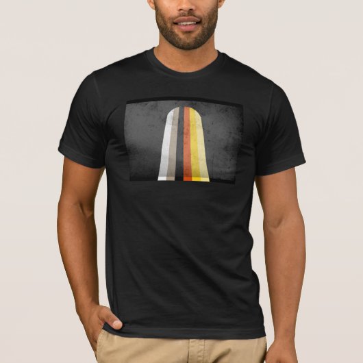 T-SHIRT DRAPEAU DE FIERTE DES CHEVEUX LONGS (Devant)