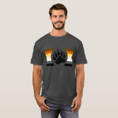 T-shirt Drapeau de fierté d'ours Patte d'ours (Devant entier)