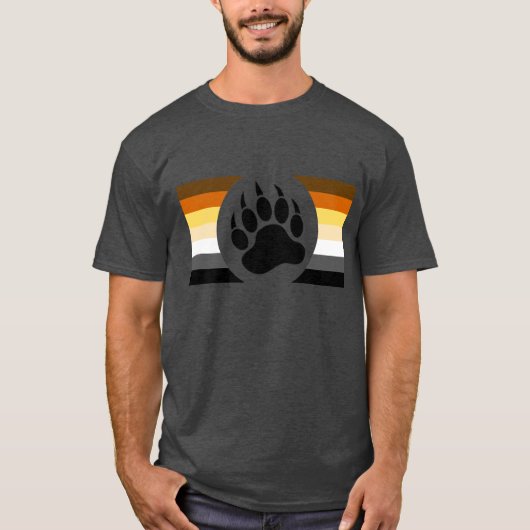 T-shirt Drapeau de fierté d'ours Patte d'ours (Devant)