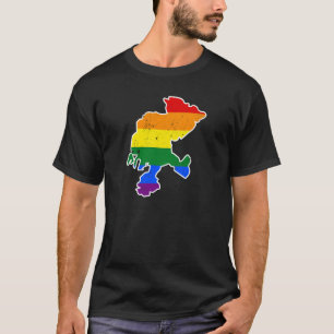 T-shirt Drapeau de fierté du drapeau LGBT d'arc-en-ciel d