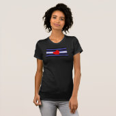 T-shirt Drapeau de fierté en cuir (Devant entier)