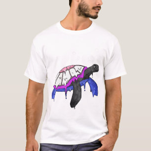T-shirt Drapeau de fierté fluide de genre Tortue de mer Su