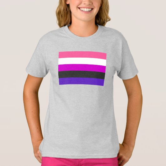 T-shirt Drapeau de fierté genderfluid (Devant)
