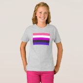 T-shirt Drapeau de fierté genderfluid (Devant entier)