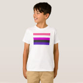 T-shirt Drapeau de fierté genderfluid (Devant entier)