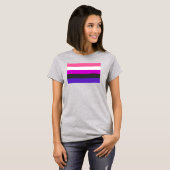 T-shirt Drapeau de fierté genderfluid (Devant entier)