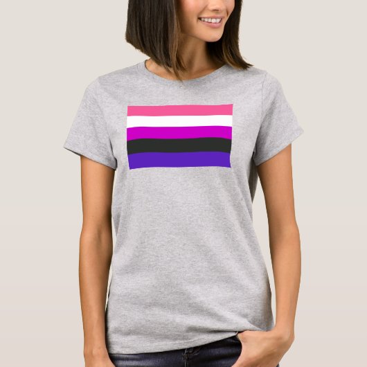 T-shirt Drapeau de fierté genderfluid (Devant)