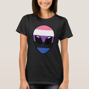 T-shirt Drapeau de fierté genderfluid  Drapeau Alien Gende