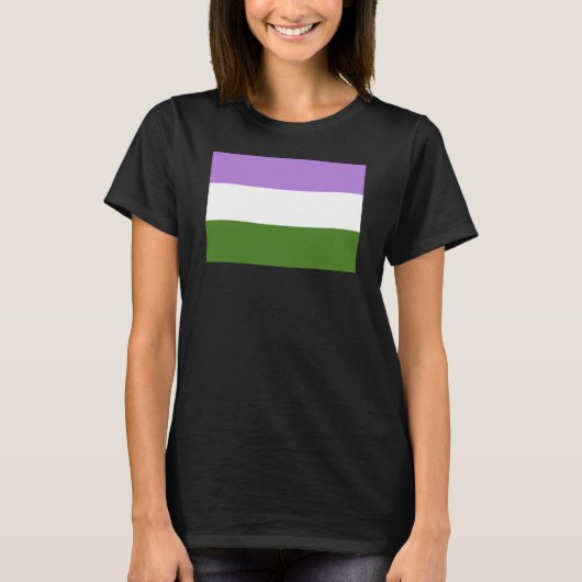 T-shirt Drapeau de fierté genderqueer (Devant)