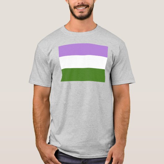 T-shirt Drapeau de fierté genderqueer (Devant)