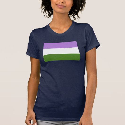 T-shirt Drapeau de fierté genderqueer (Devant)