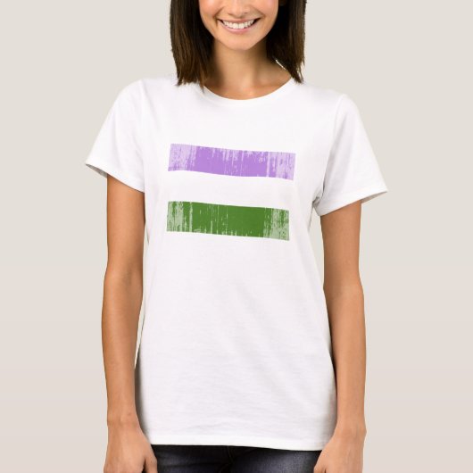 T-shirt Drapeau de fierté genderqueer (Devant)