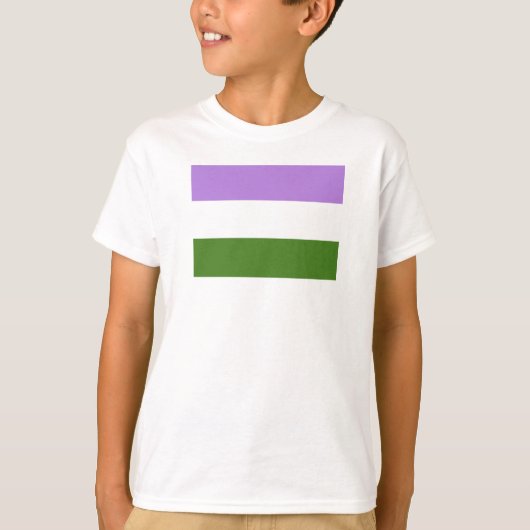 T-shirt Drapeau de fierté genderqueer (Devant)