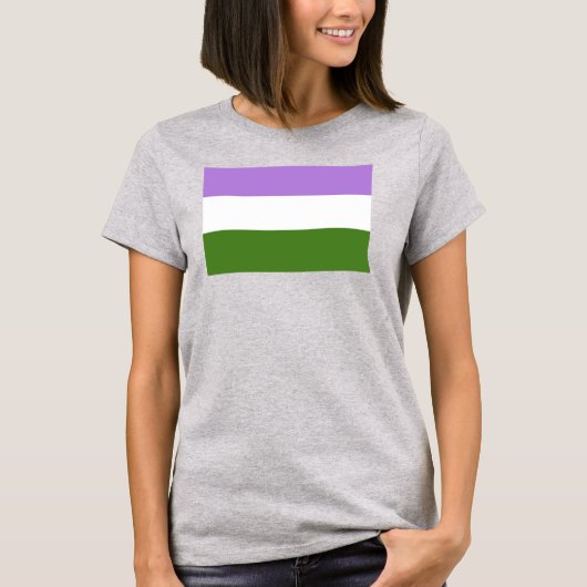 T-shirt Drapeau de fierté genderqueer (Devant)