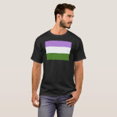T-shirt Drapeau de fierté genderqueer (Devant entier)