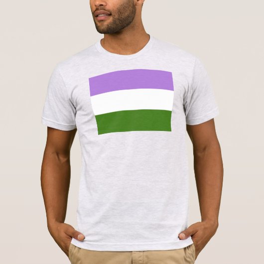 T-shirt Drapeau de fierté genderqueer (Devant)