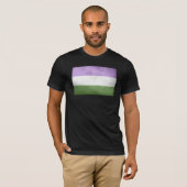 T-shirt Drapeau de fierté genderqueer (Devant entier)