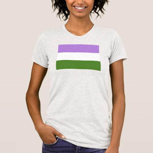 T-shirt Drapeau de fierté genderqueer (Devant)