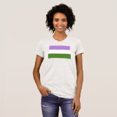 T-shirt Drapeau de fierté genderqueer (Devant entier)
