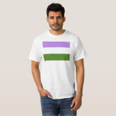 T-shirt Drapeau de fierté genderqueer (Devant entier)