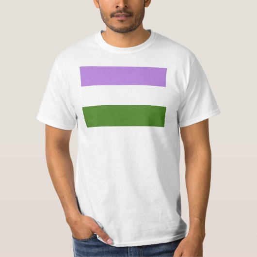T-shirt Drapeau de fierté genderqueer (Devant)