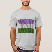 T-shirt DRAPEAU DE FIERTÉ GENDERQUEER - Wavy (Devant)