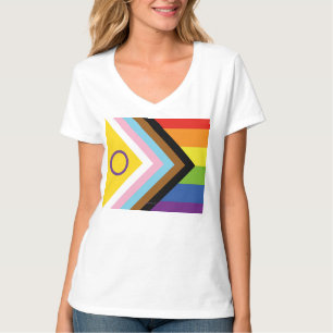 T-shirt Drapeau de fierté intersexe de SlipperyJoe's fond