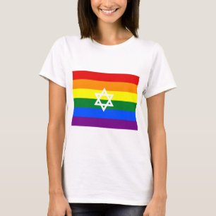T-shirt Drapeau de fierté juive gay