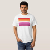 T-shirt Drapeau de fierté lesbienne (Devant entier)