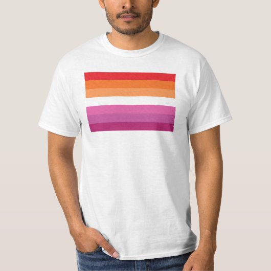 T-shirt Drapeau de fierté lesbienne (Devant)