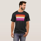 T-shirt Drapeau de fierté lesbienne (Devant entier)