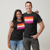 T-shirt Drapeau de fierté lesbienne (Unisexe)