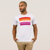 T-shirt Drapeau de fierté lesbienne (Devant entier)