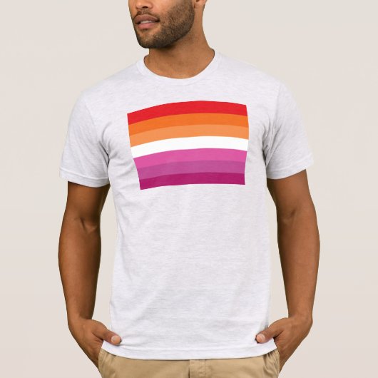 T-shirt Drapeau de fierté lesbienne (Devant)