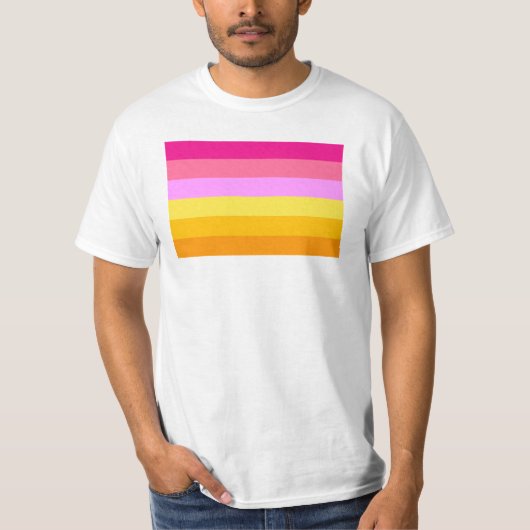 T-shirt Drapeau de fierté lesbienne (Aube) (Devant)