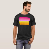 T-shirt Drapeau de fierté lesbienne (Aube) (Devant entier)
