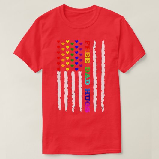 T-shirt Drapeau de fierté LGB Sans Papa Ennuis (Design devant)