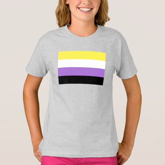 T-shirt Drapeau de fierté non binaire (Devant)