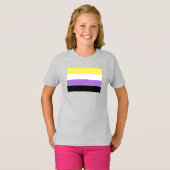 T-shirt Drapeau de fierté non binaire (Devant entier)