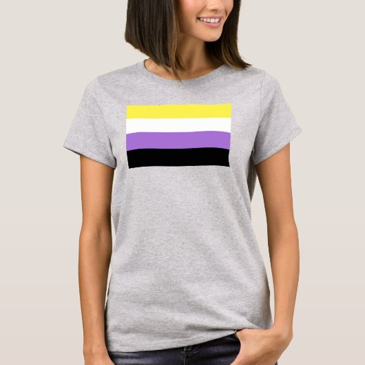T-shirt Drapeau de fierté non binaire (Devant)