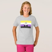 T-shirt Drapeau de fierté non binaire à double esprit (Devant entier)